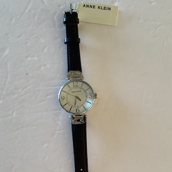 Ladies Anne Klein black leather band watch brand new - Picture 1 of 4